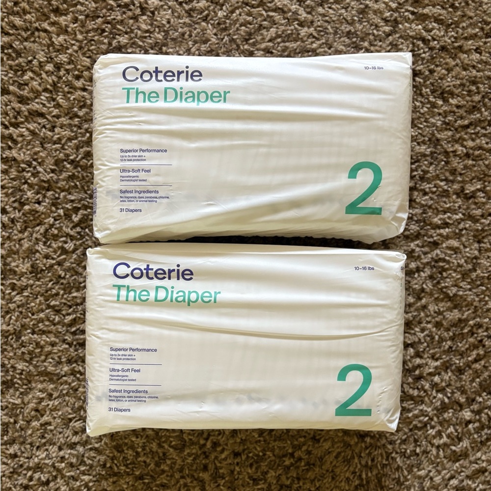 Coterie Diapers, size 2